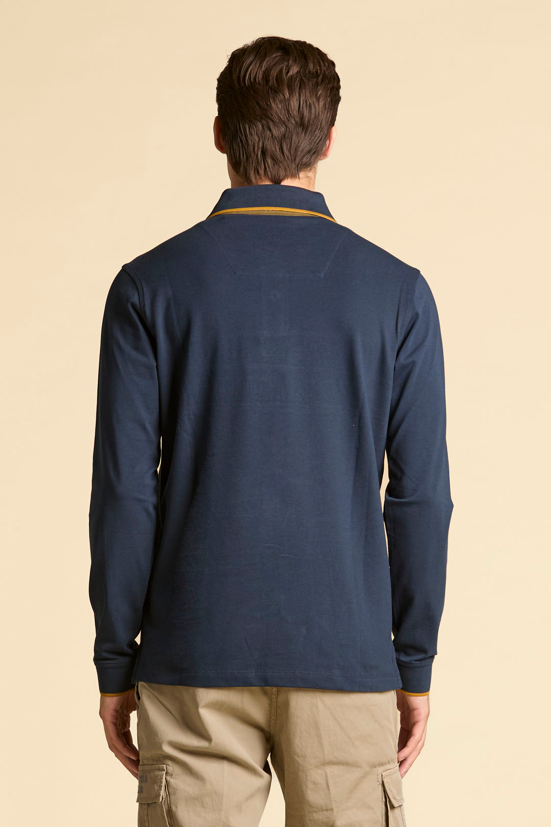 POLO P.A.N. COLOR BLOCK RICAMATA AERONAUTICA MILITARE BLU