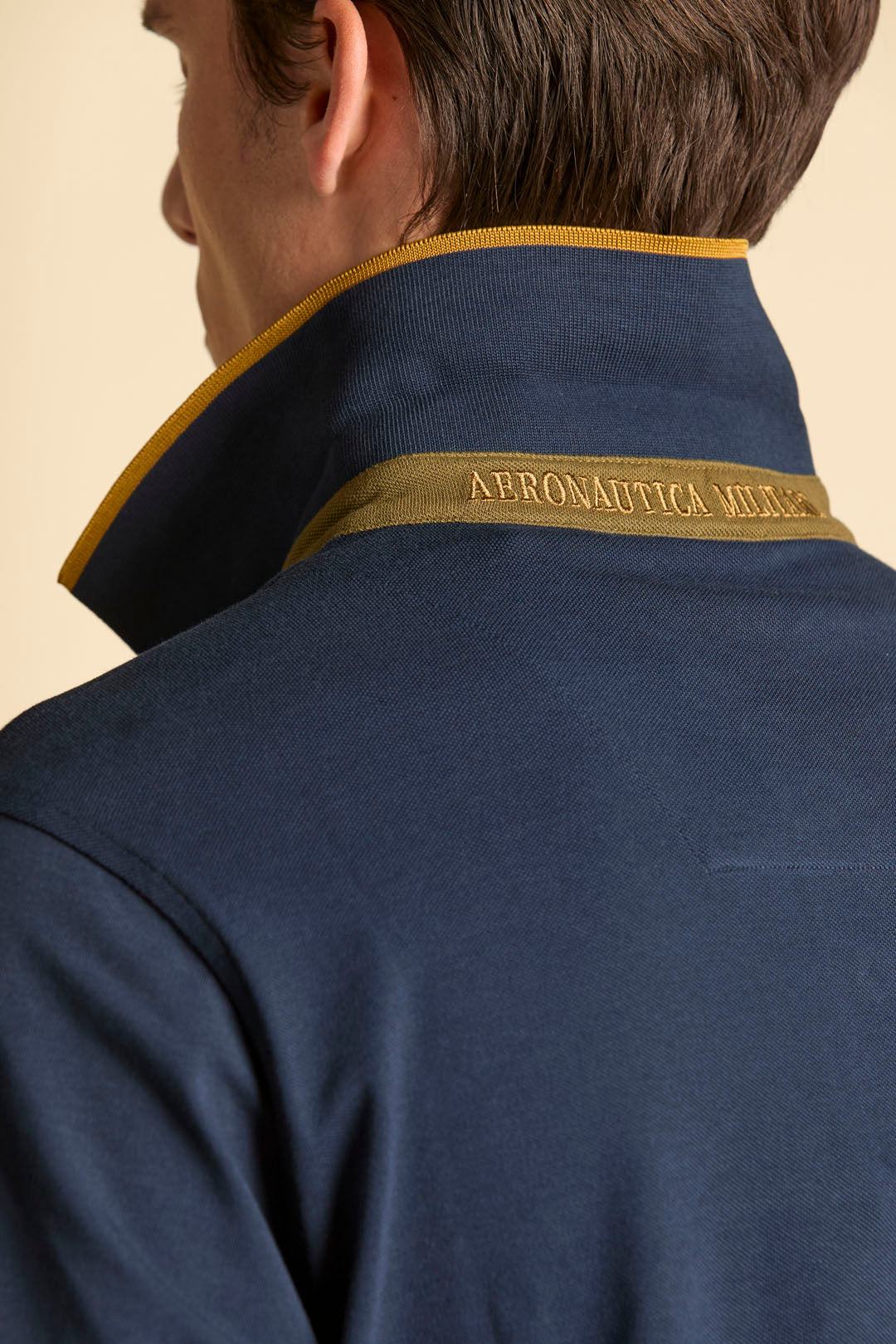POLO P.A.N. COLOR BLOCK RICAMATA AERONAUTICA MILITARE BLU