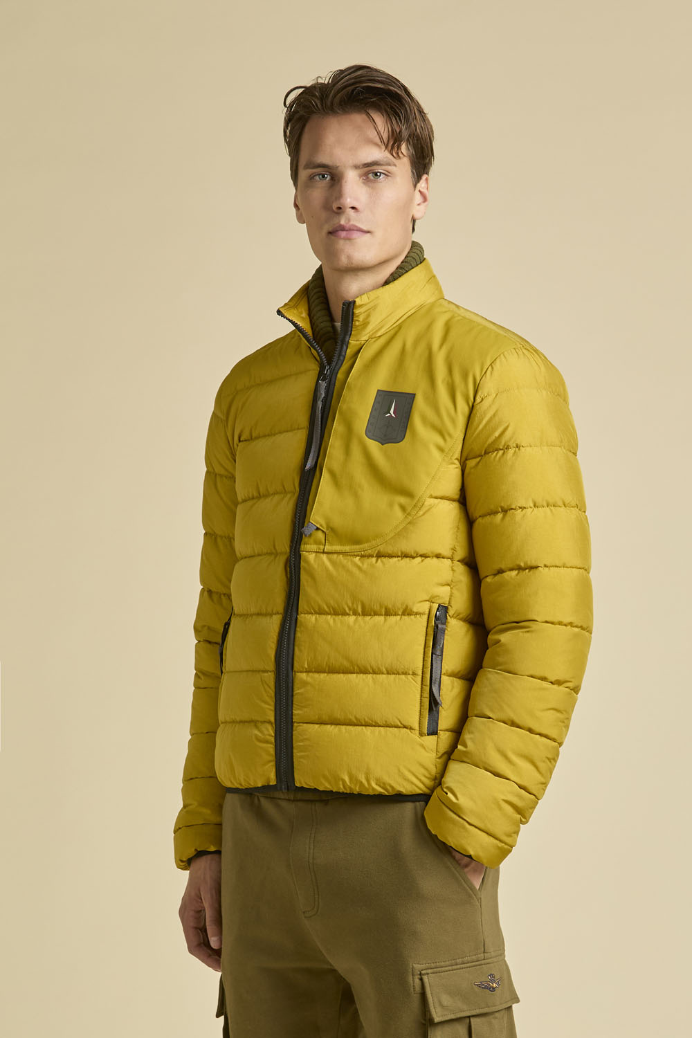 GIUBBINO IN NYLON CDRINKLE CANGIANTE AERONAUTICA MILITARE ARANCIO
