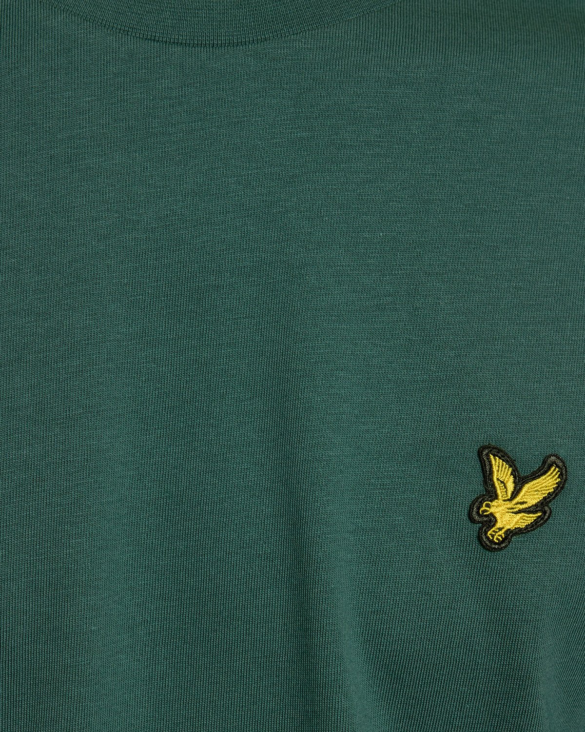T-SHIRT LYLE & SCOTT MEZZA MANICA GIROCOLLO COTONE BASIC VERDE SCURO