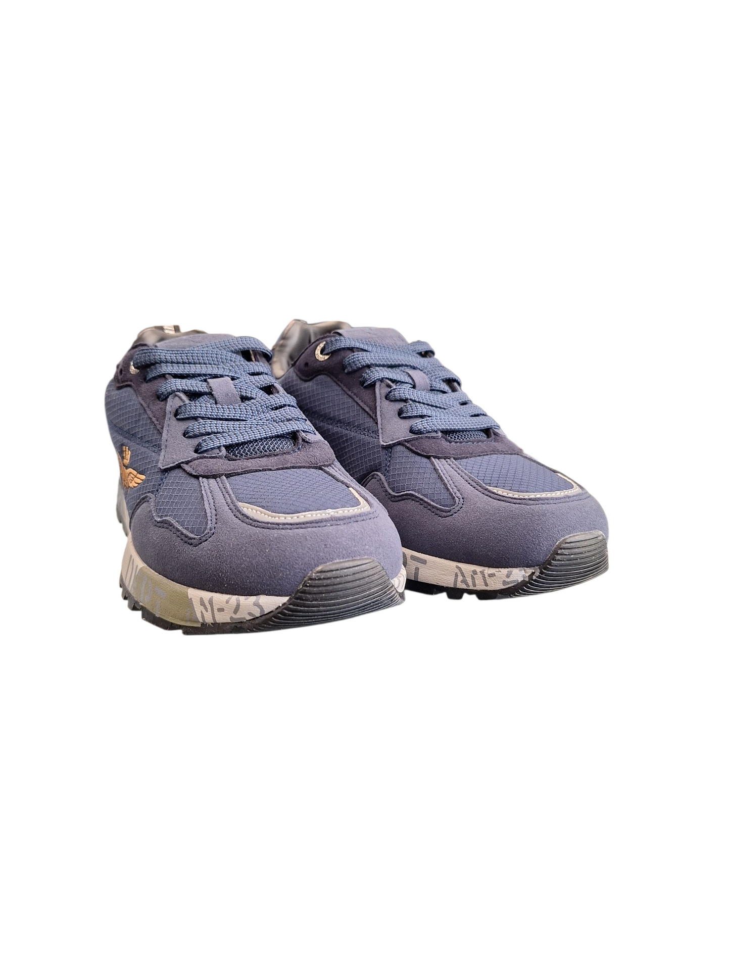 SCARPE AERONAUTICA MILITARE FRECCE TRICOLORI UOMO BLU PILOT