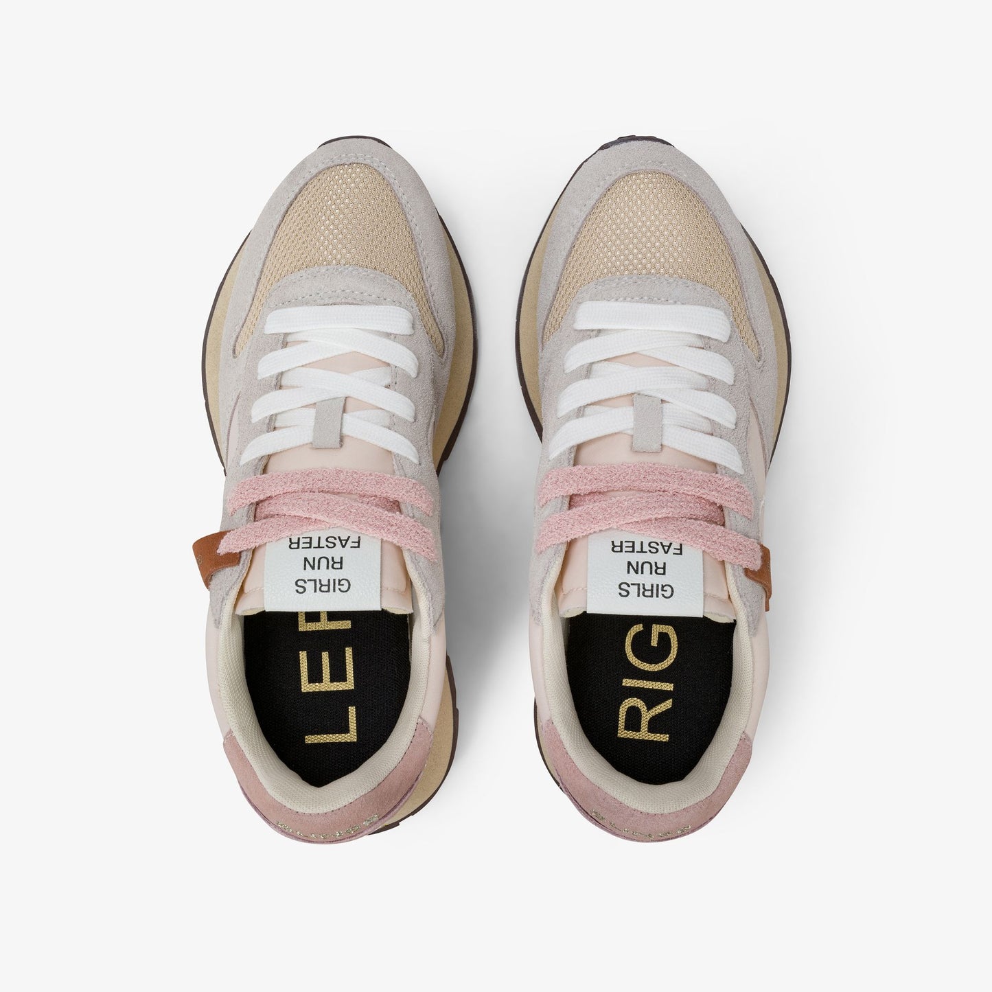 SUN 68 SCARPE Sneaker Ally Vintage in suede e nylon rosa porcellana