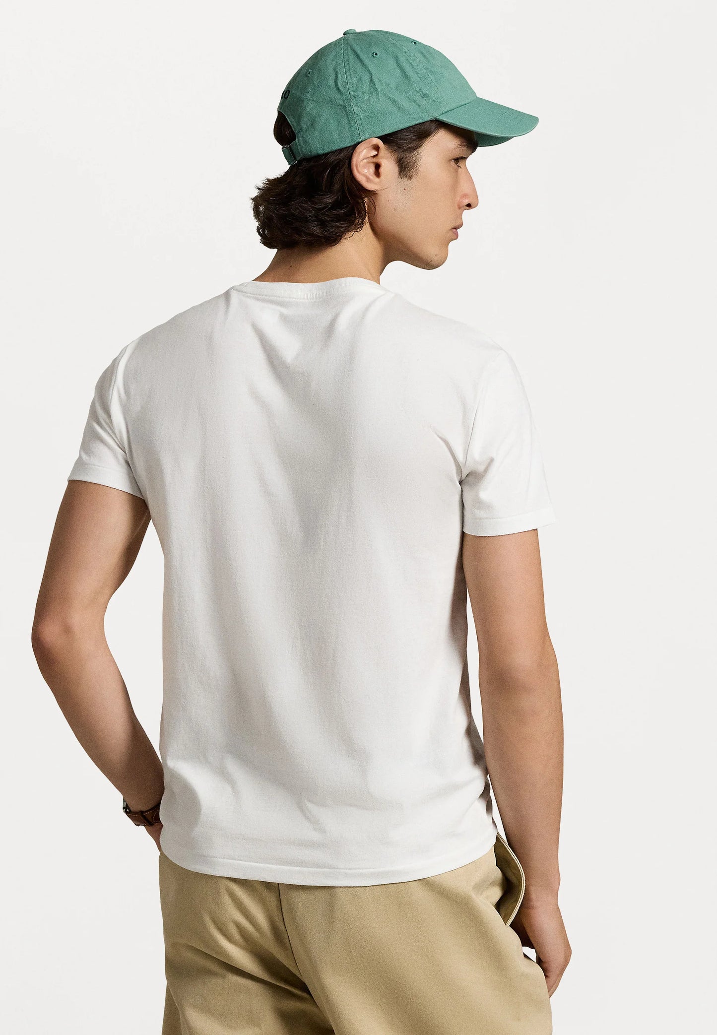 T-SHIRT RALPH LAUREN MAGLIETTA IN JERSEY CUSTOM SLIM FIT BIANCO