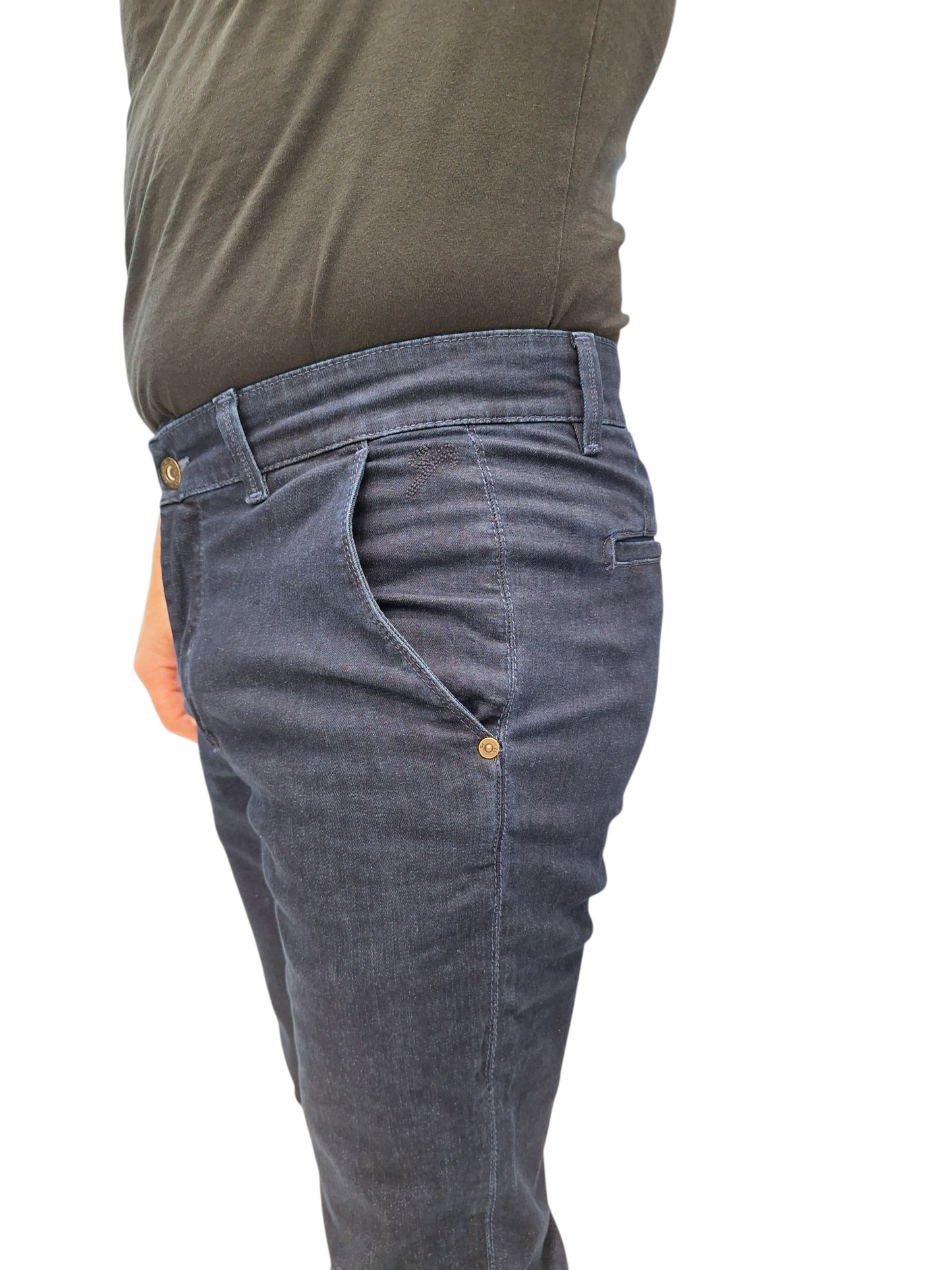 JEANS UOMO 9.2 CARLO CHIONNA TASCHE AMERICANE BLU SCURO SLIM FIT