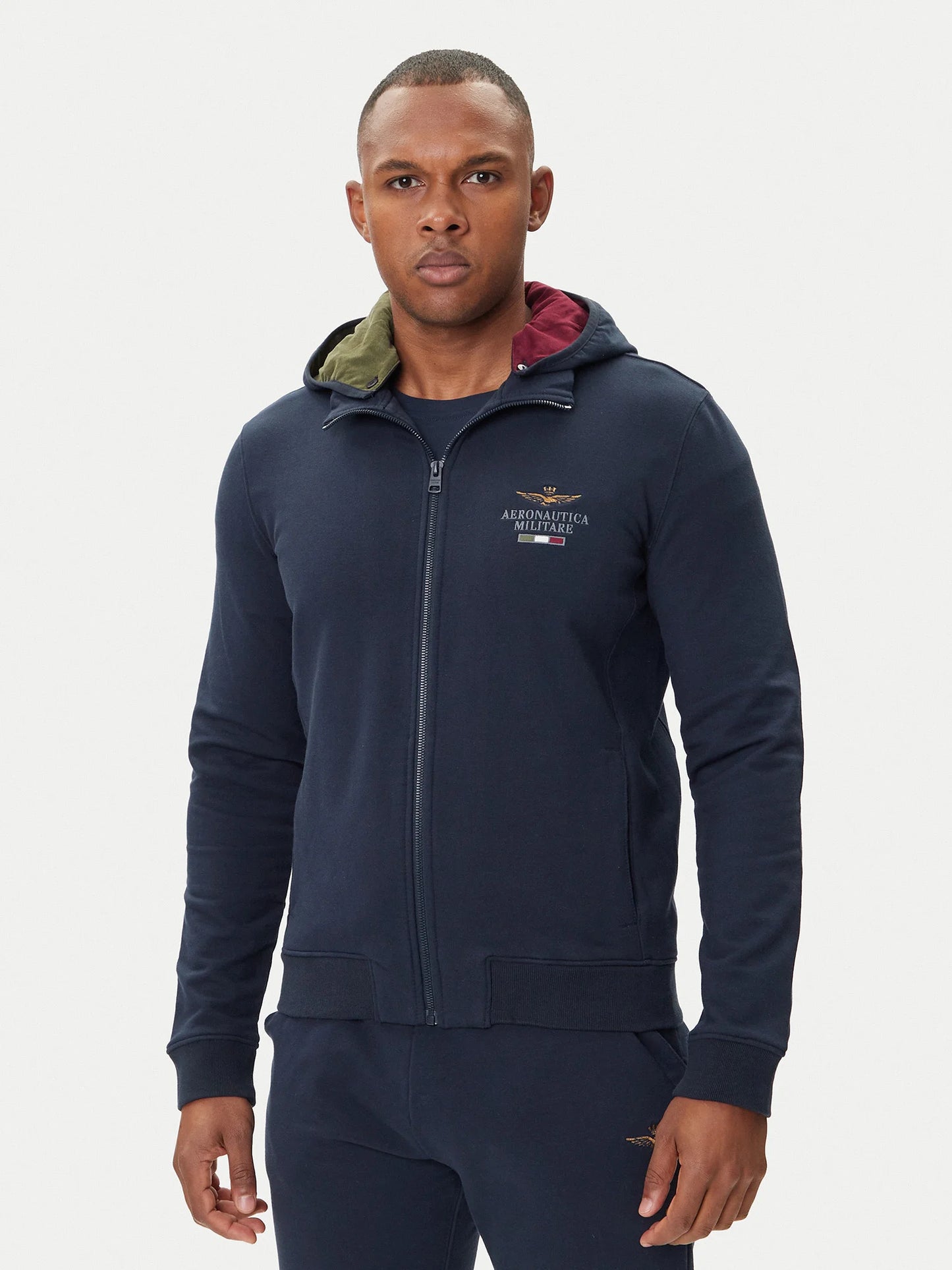 Aeronautica Militare Tuta con cappuccio removibile Blu Regular Fit