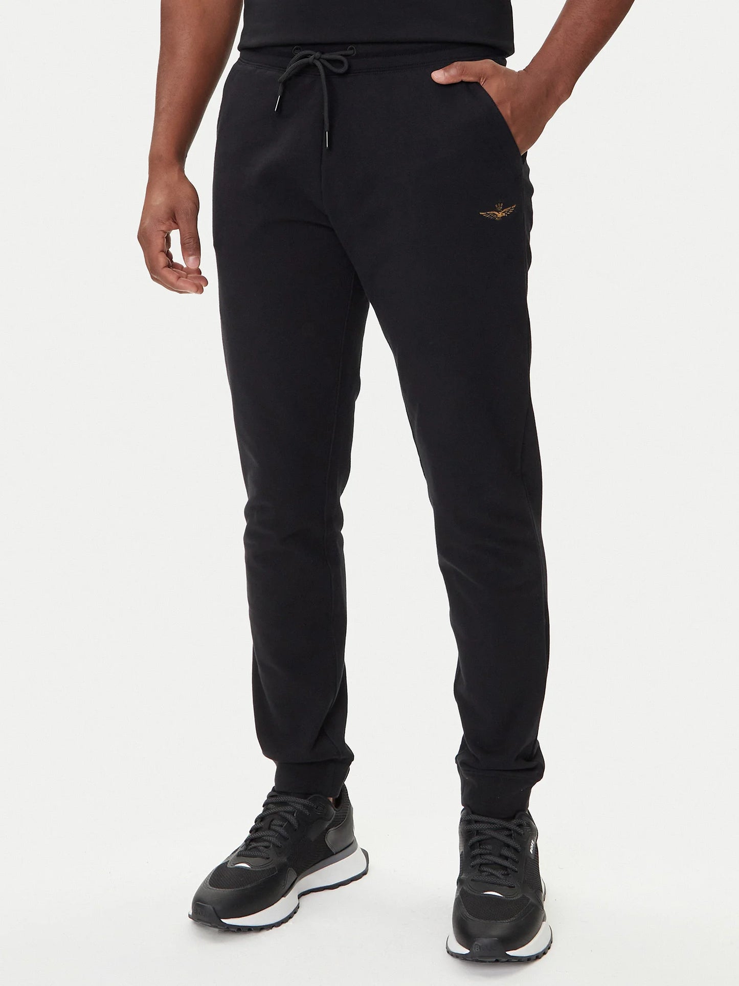 Aeronautica Militare Tuta con cappuccio removibile Nero Regular Fit