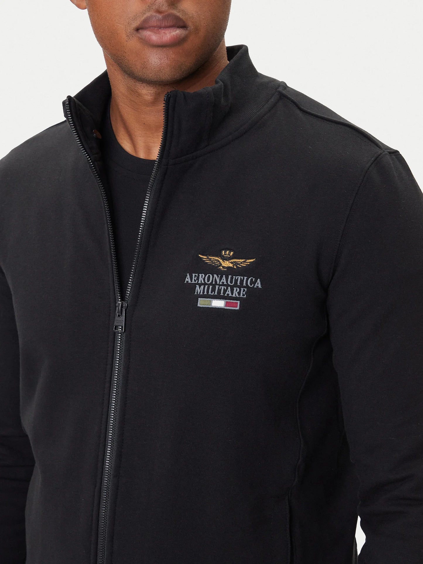 Aeronautica Militare Tuta con cappuccio removibile Nero Regular Fit