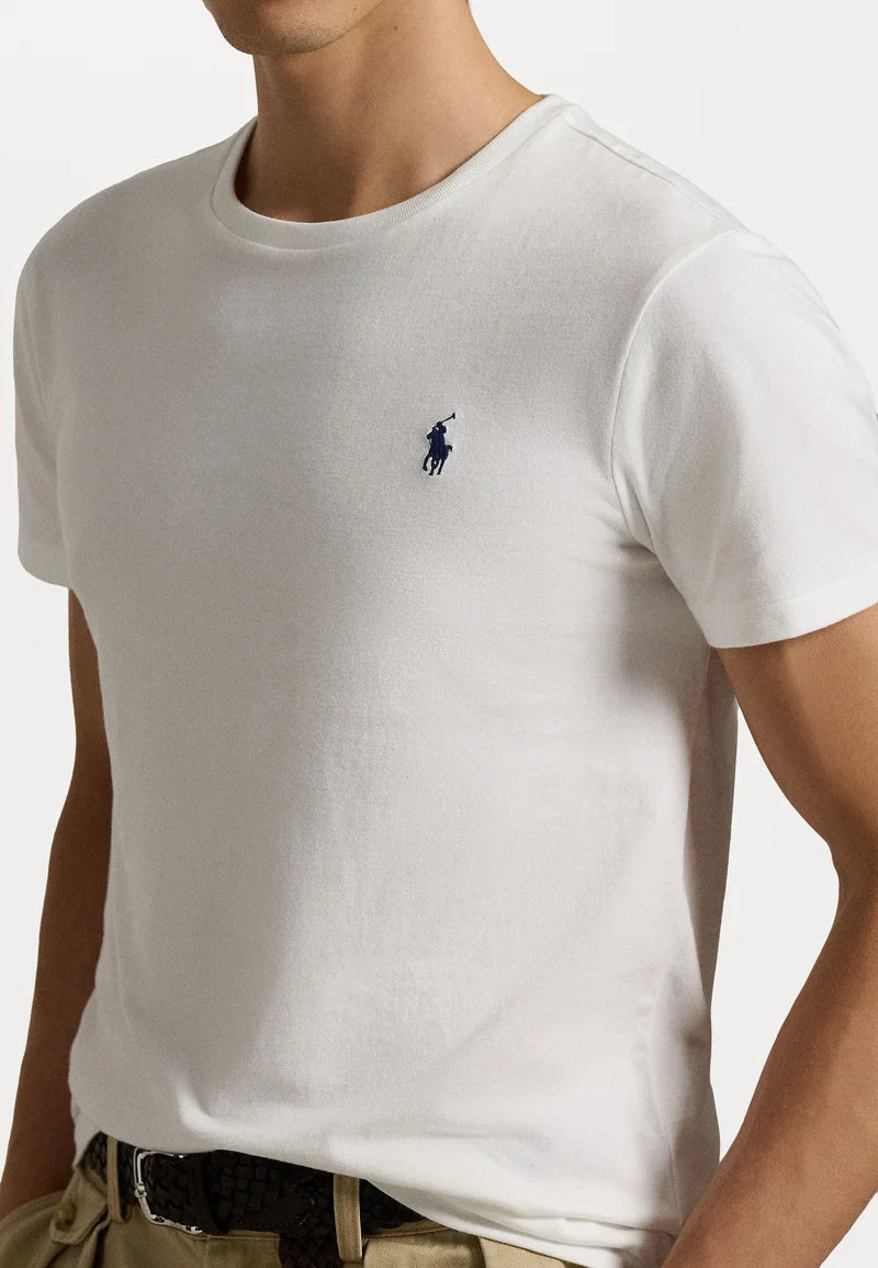 T-SHIRT RALPH LAUREN MAGLIETTA IN JERSEY CUSTOM SLIM FIT BIANCO