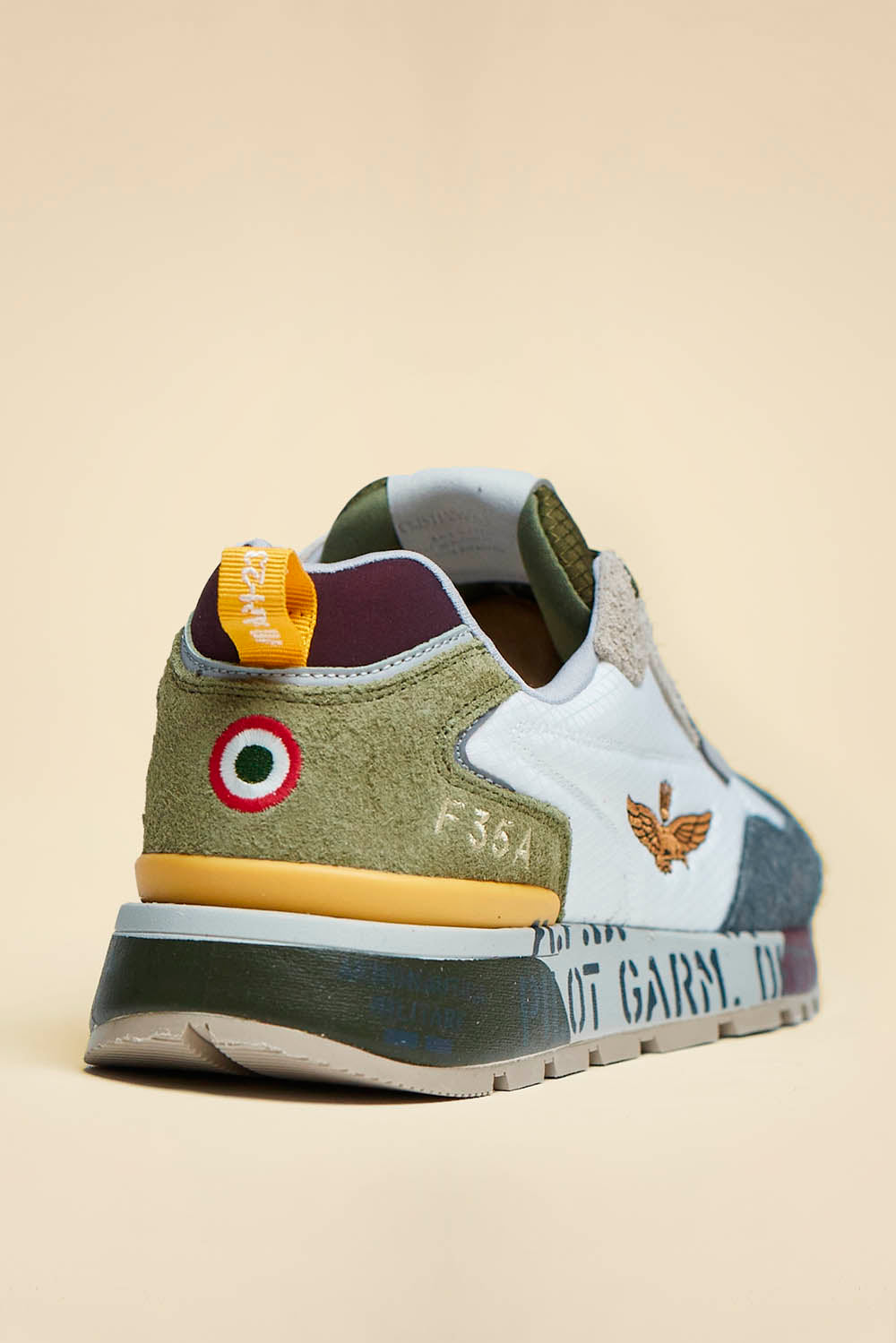 SCARPE UOMO AERONAUTICA MILITARE SNEAKERS CON INSERTI IN SUEDE FURRY