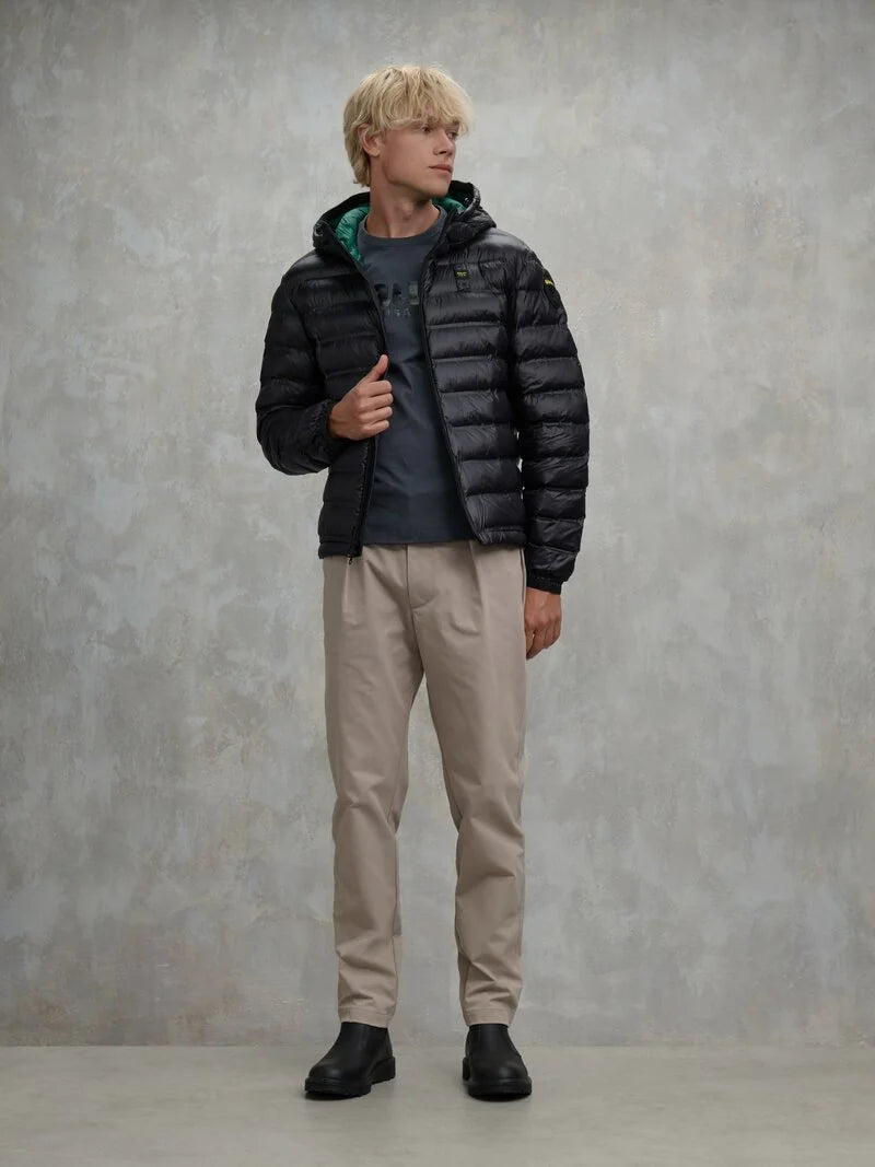 BLAUER GIUBBETTO TERMOSALDATO CON CAPPUCCIO CHARLES 25WBLUC02132-007284 NERO 999