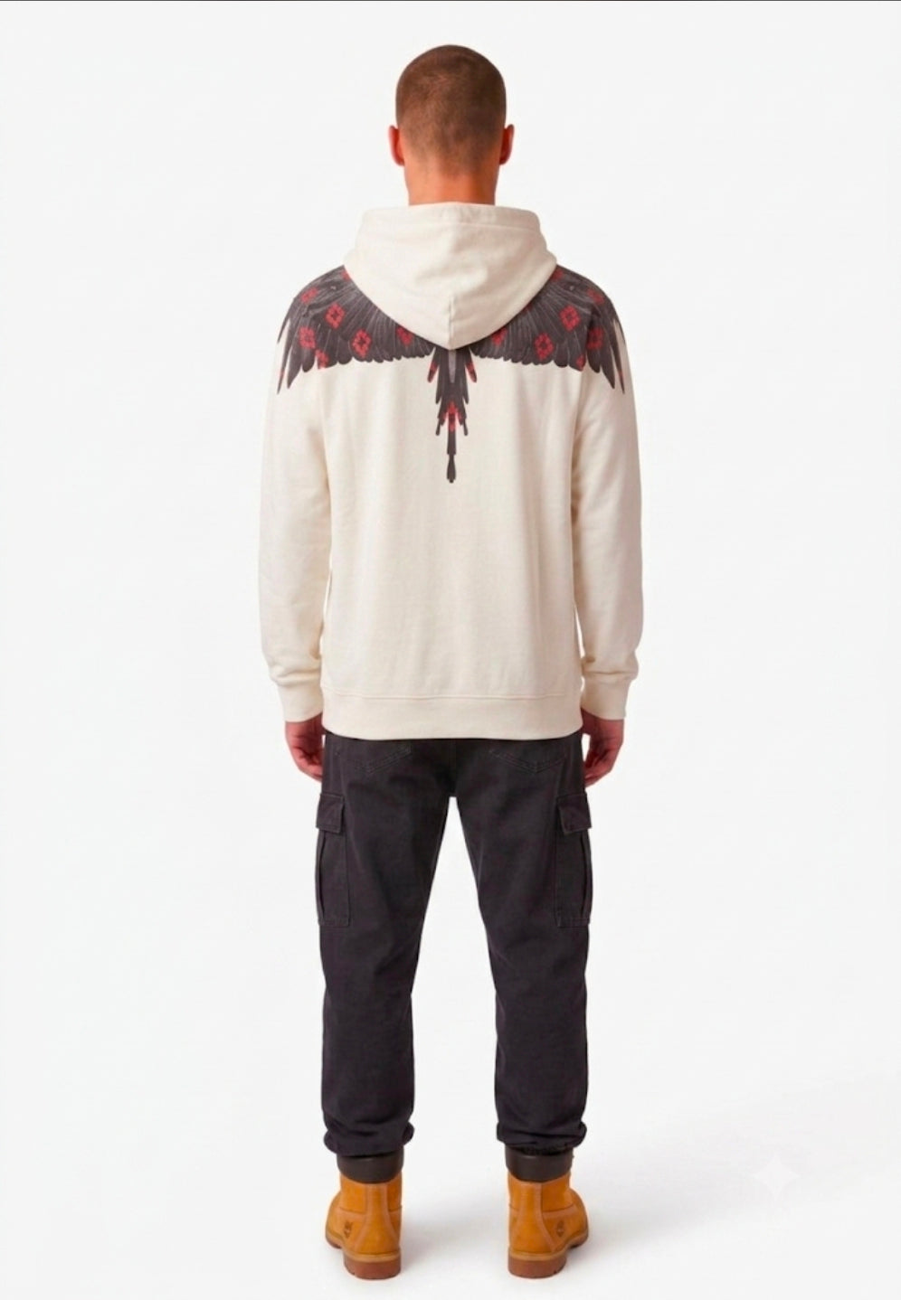 MARCELO BURLON COUNTY OF MILAN FELPA CON CAPPUCCIO F6CMMAHS067