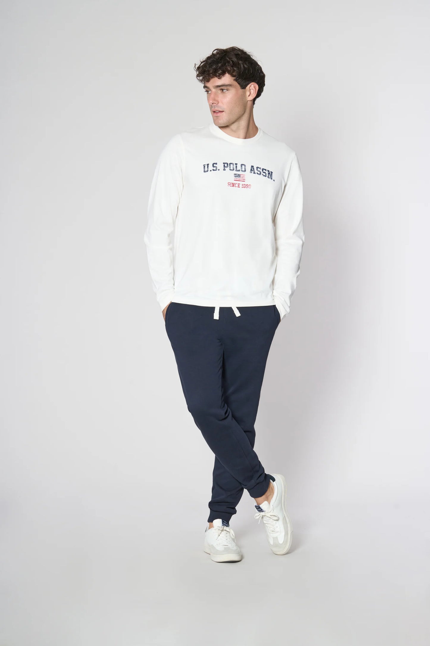 PANTALONE US POLO ASSN SPORTIVO IN COTONE