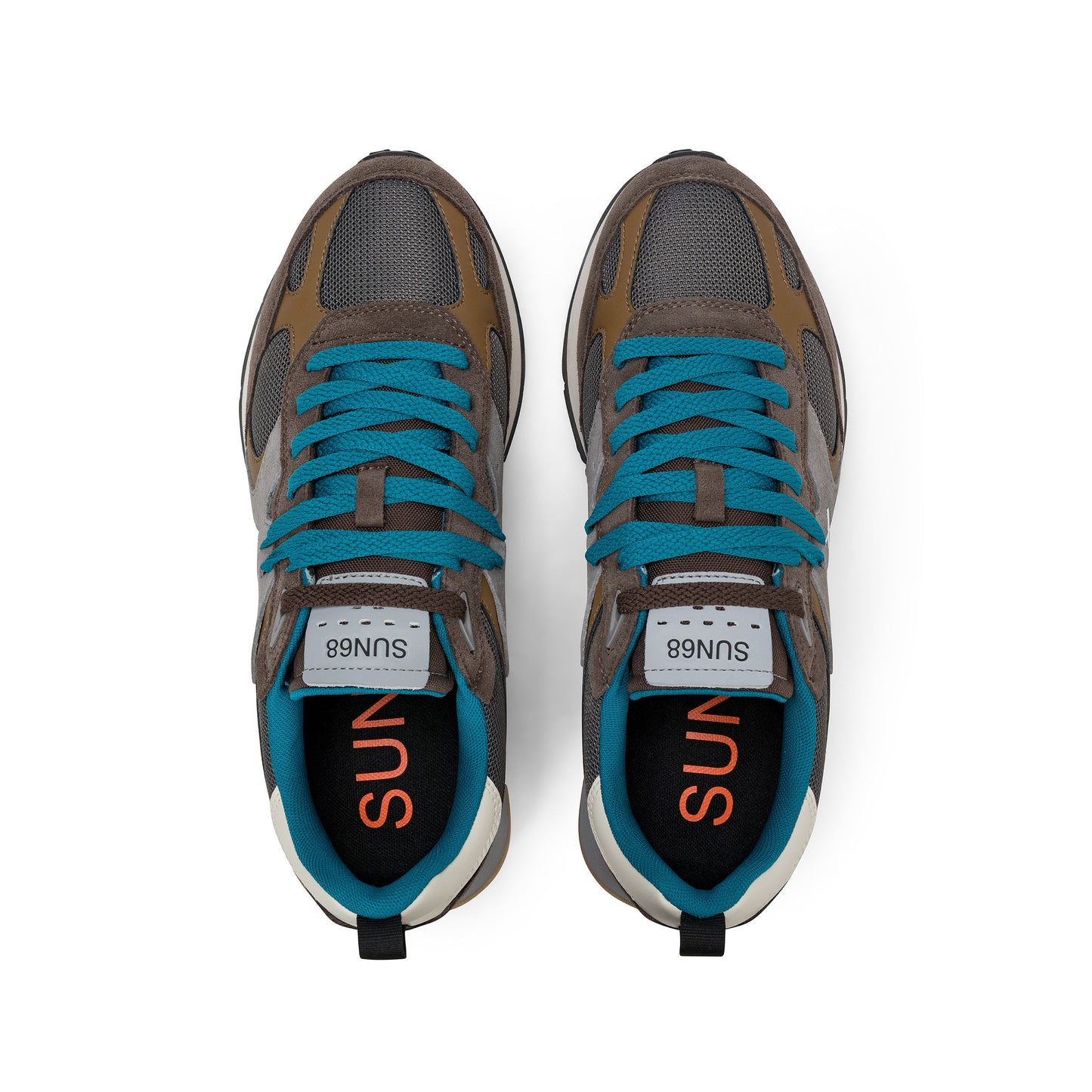 SUN 68 SCARPE Sneaker Jaki Outdoor in nylon e suede Verde Militare Z46124.