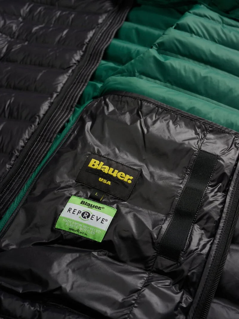 BLAUER GIUBBETTO TERMOSALDATO CON CAPPUCCIO CHARLES 25WBLUC02132-007284 NERO 999