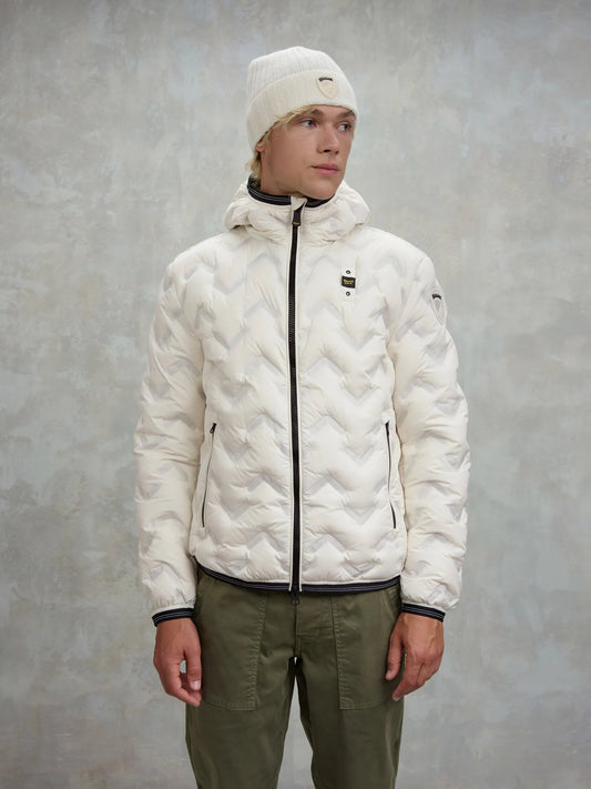 BLAUER PIUMINO AD ANGOLI PIERY 25WBLUC03233-007308 BIANCO BEVE 102