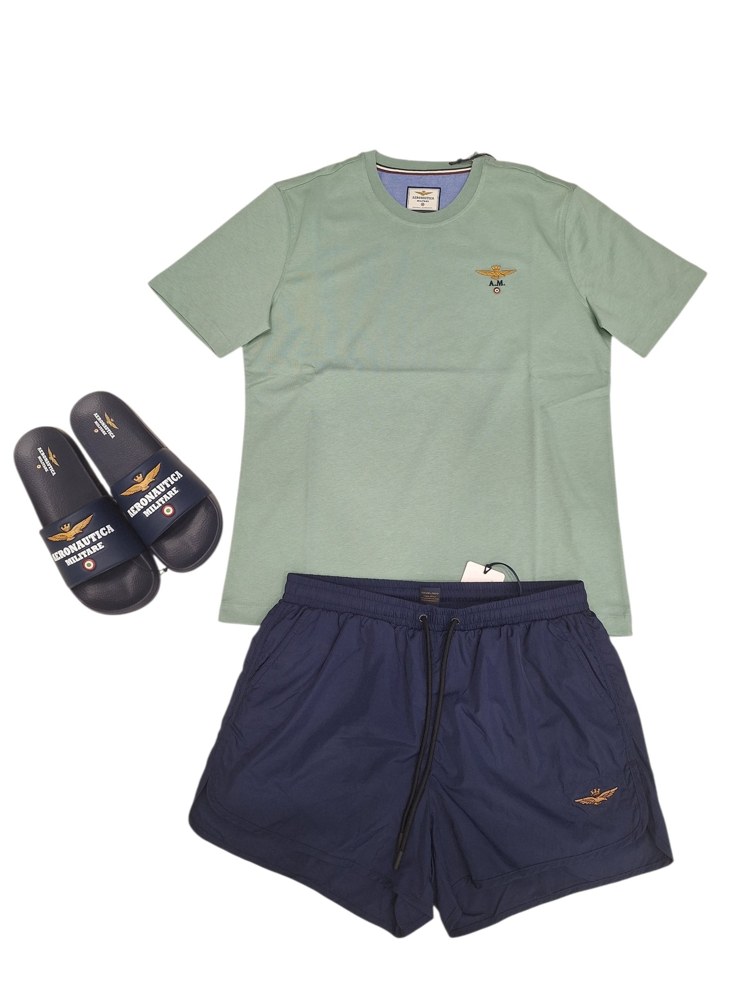 Set Mare 3 Pezzi T-shirt+Costume+Ciabatte Aeronautica Militare