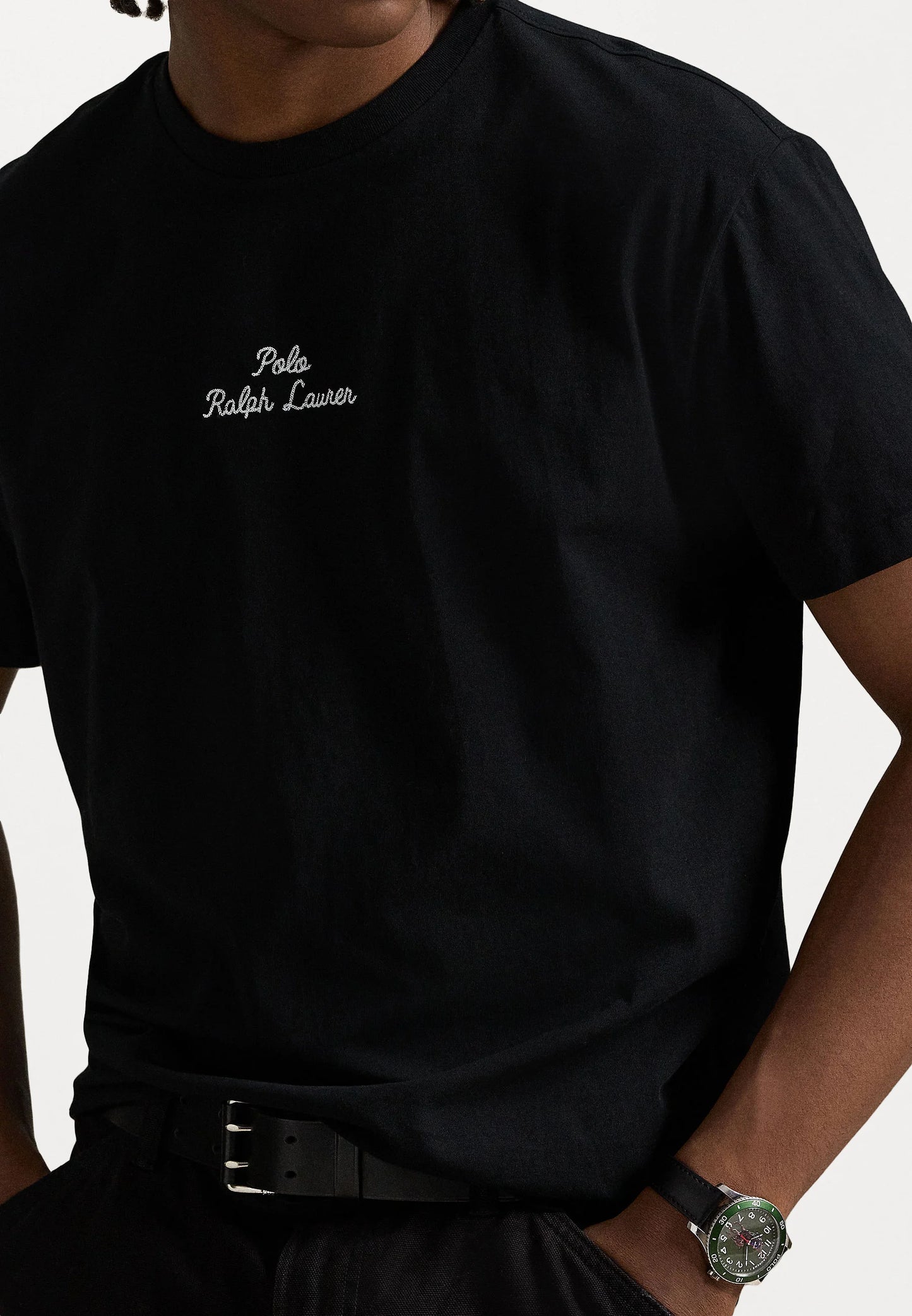 T-SHIRT RALPH LAUREN MAGLIETTA IN JERSEY CUSTOM SLIM FIT NERO 2