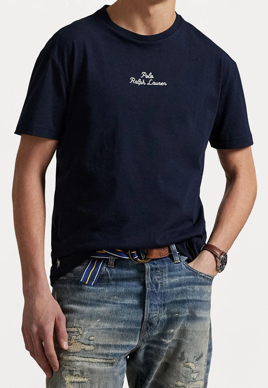 T-SHIRT RALPH LAUREN MAGLIETTA IN JERSEY CUSTOM SLIM FIT BLU 2