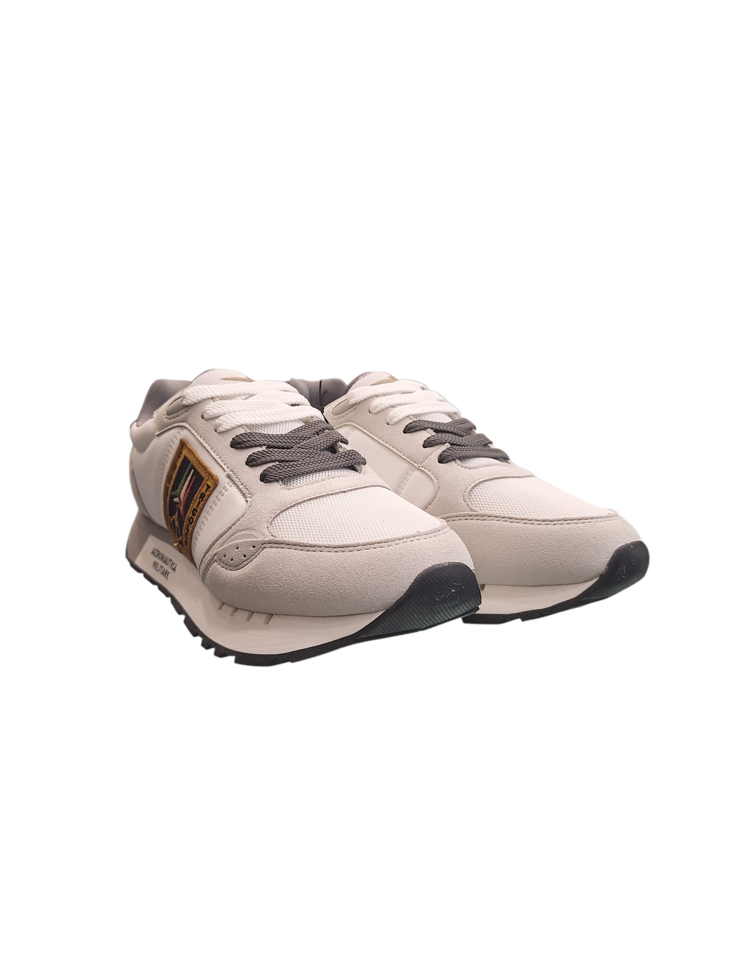 SCARPE UOMO AERONAUTICA MILITARE SNEAKERS RUNNIG FRECCE TRICOLORI BIANCO