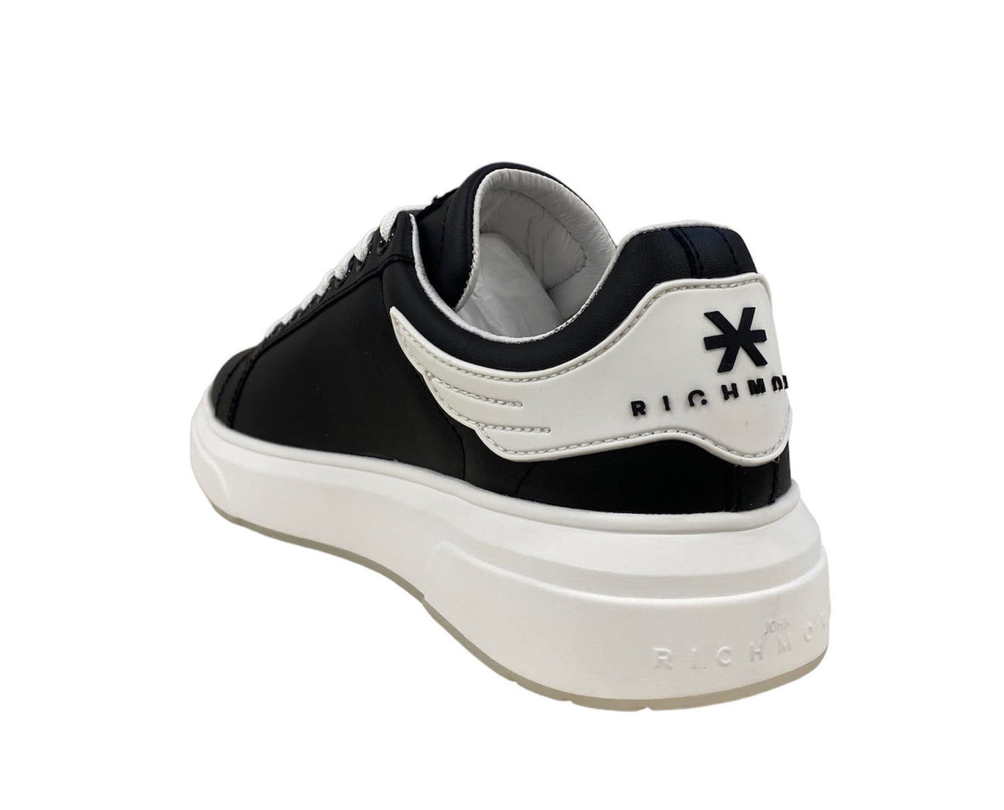 RICHMOND SCARPE SNEAKERS UOMO IN PELLE LOGO JOHN RICHMOND NERO