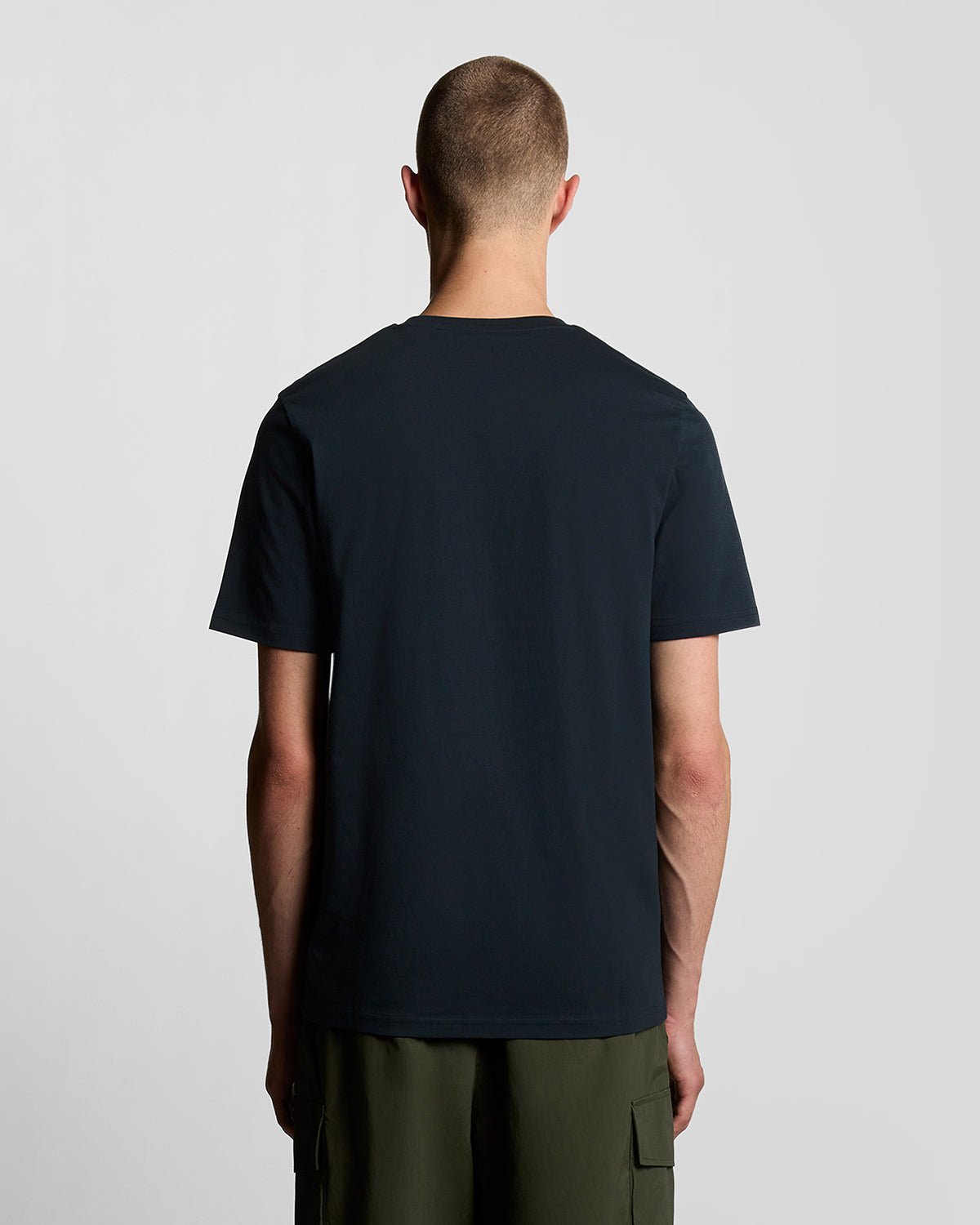 T-SHIRT LYLE & SCOTT MEZZA MANICA GIROCOLLO COTONE BASIC BLU SCURO
