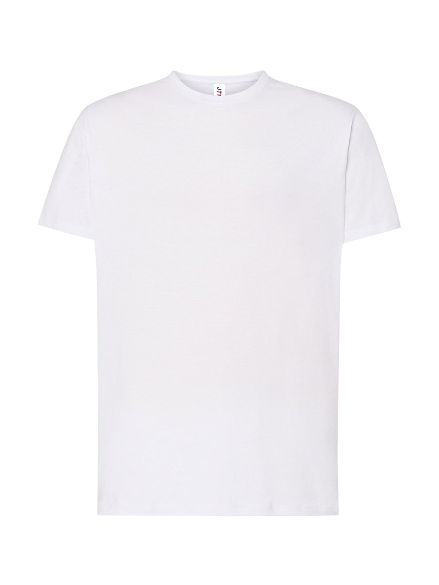 Set 5 T-shirt Uomo 100% Cotone Mezza Manica Girocollo Colori Rosso Verde Blu Bianco Nero