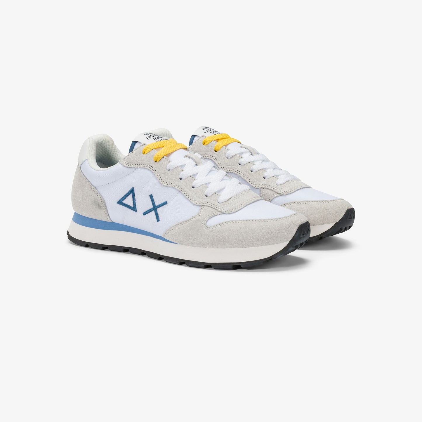 SUN 68 SCARPE Sneaker Tom in nylon e suede bianco