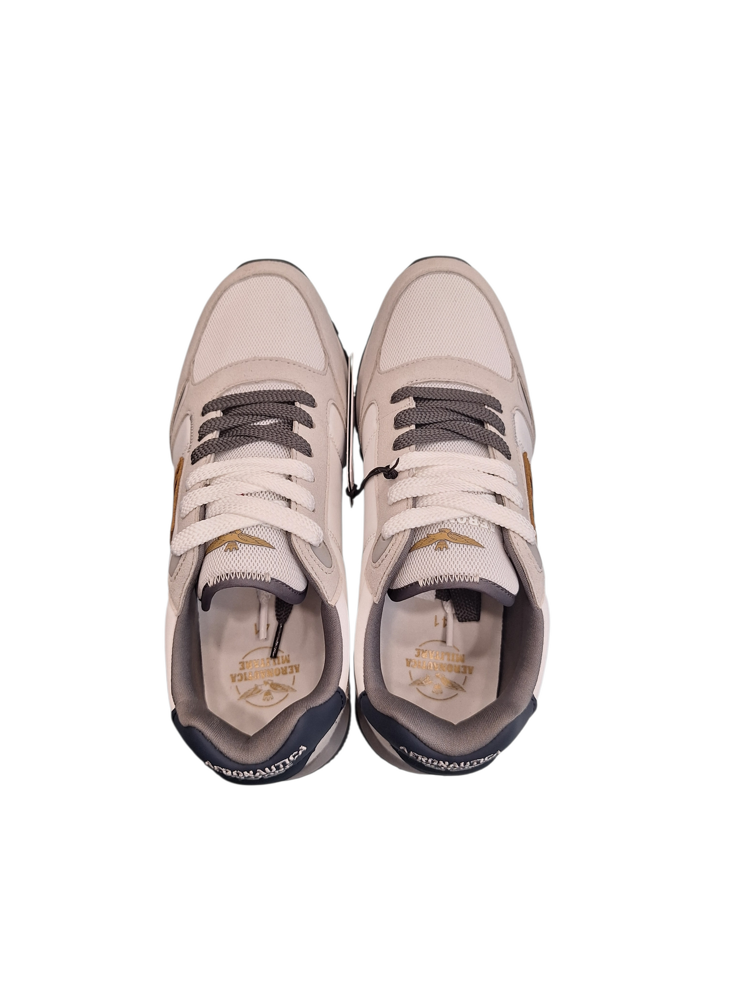 SCARPE UOMO AERONAUTICA MILITARE SNEAKERS RUNNIG FRECCE TRICOLORI BIANCO