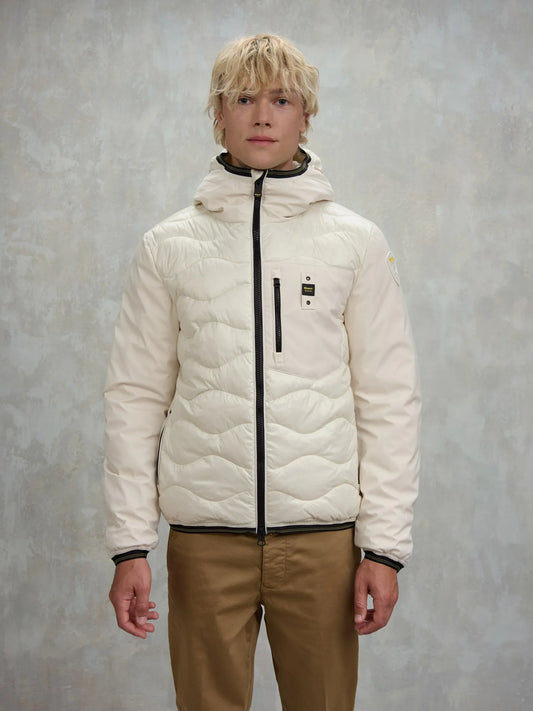 BLAUER PIUMINO UOMO IMBOTTITURA MISTA ALBERT 25WBLUC08078-006355 BIANCO 129