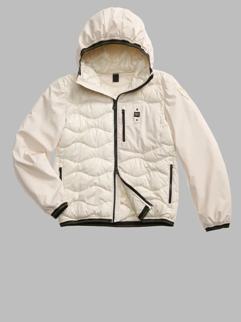 BLAUER PIUMINO UOMO IMBOTTITURA MISTA ALBERT 25WBLUC08078-006355 BIANCO 129