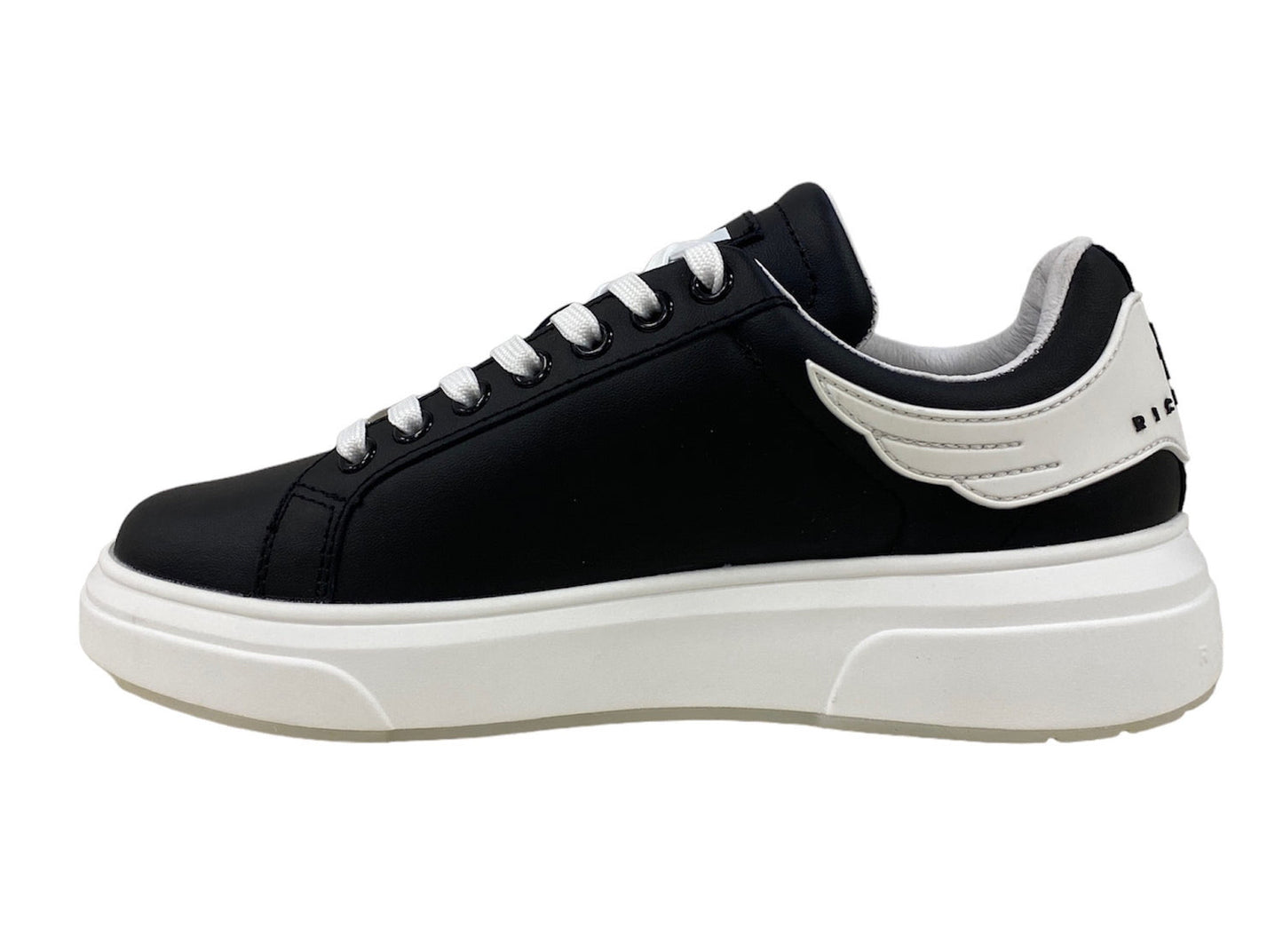 RICHMOND SCARPE SNEAKERS UOMO IN PELLE LOGO JOHN RICHMOND NERO