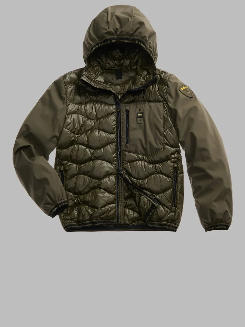 BLAUER PIUMINO UOMO IMBOTTITURA MISTA ALBERT 25WBLUC08078-006355 VERDE BOSCO 670