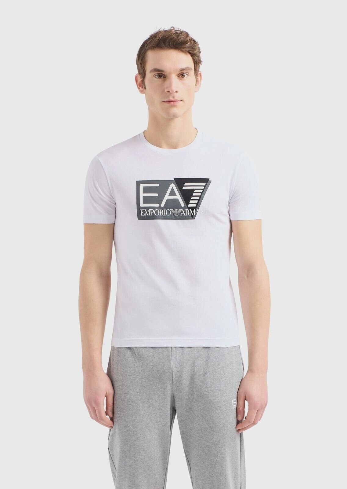 T-shirt EA7 Visibility in jersey di cotone stretch a maniche corte