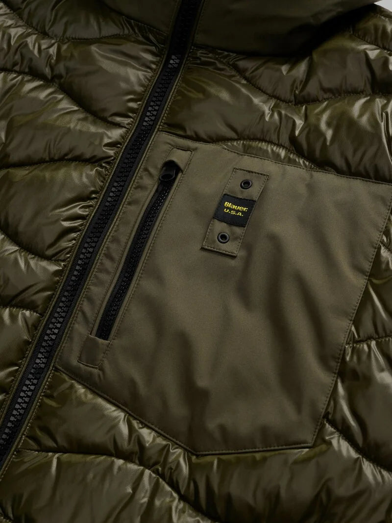 BLAUER PIUMINO UOMO IMBOTTITURA MISTA ALBERT 25WBLUC08078-006355 VERDE BOSCO 670
