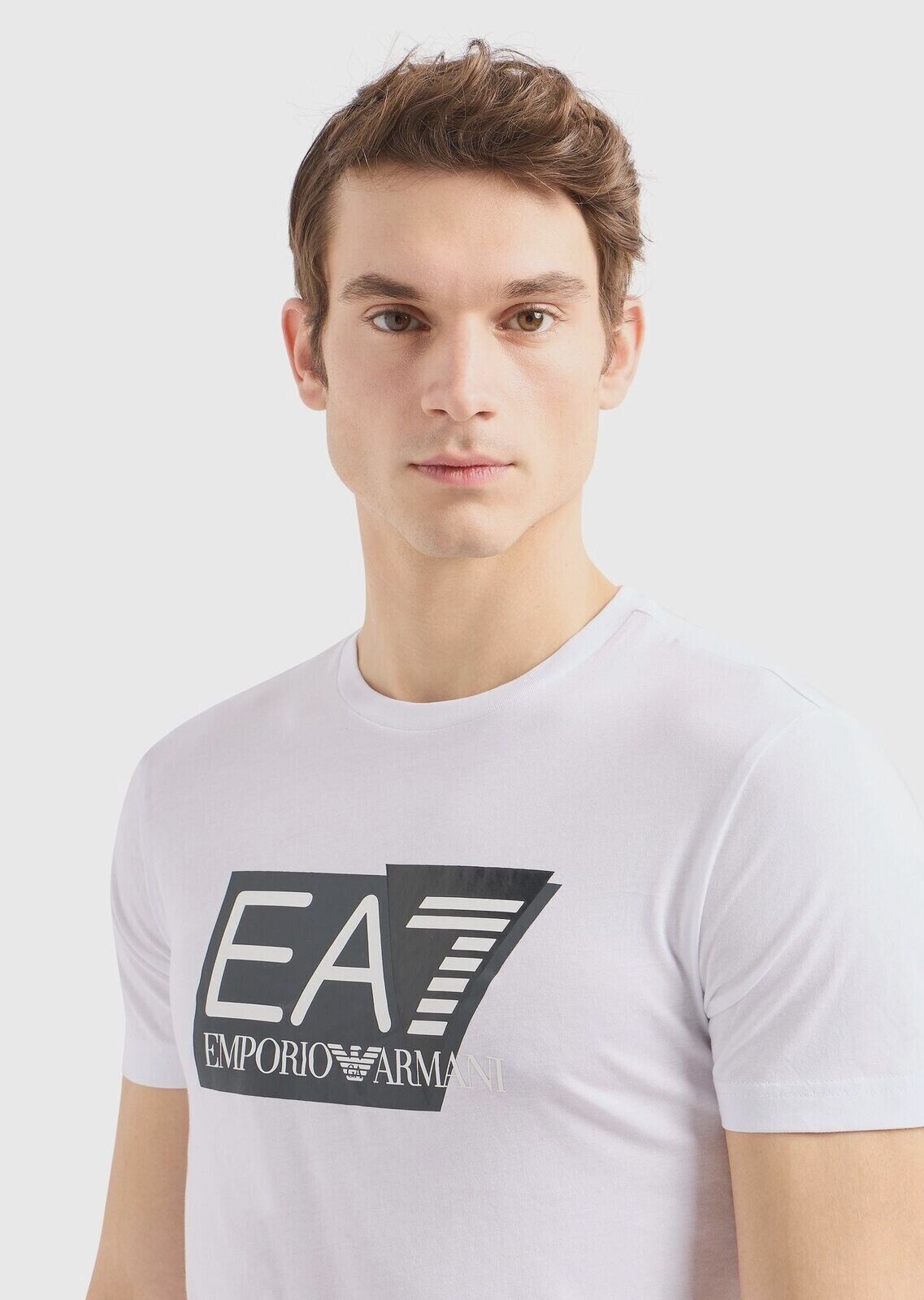 T-shirt EA7 Visibility in jersey di cotone stretch a maniche corte