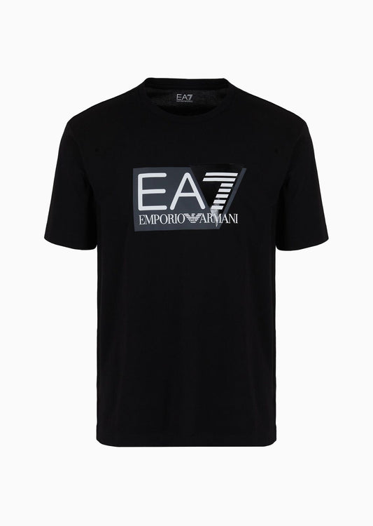 T-shirt EA7 Visibility in jersey di cotone stretch a maniche corte