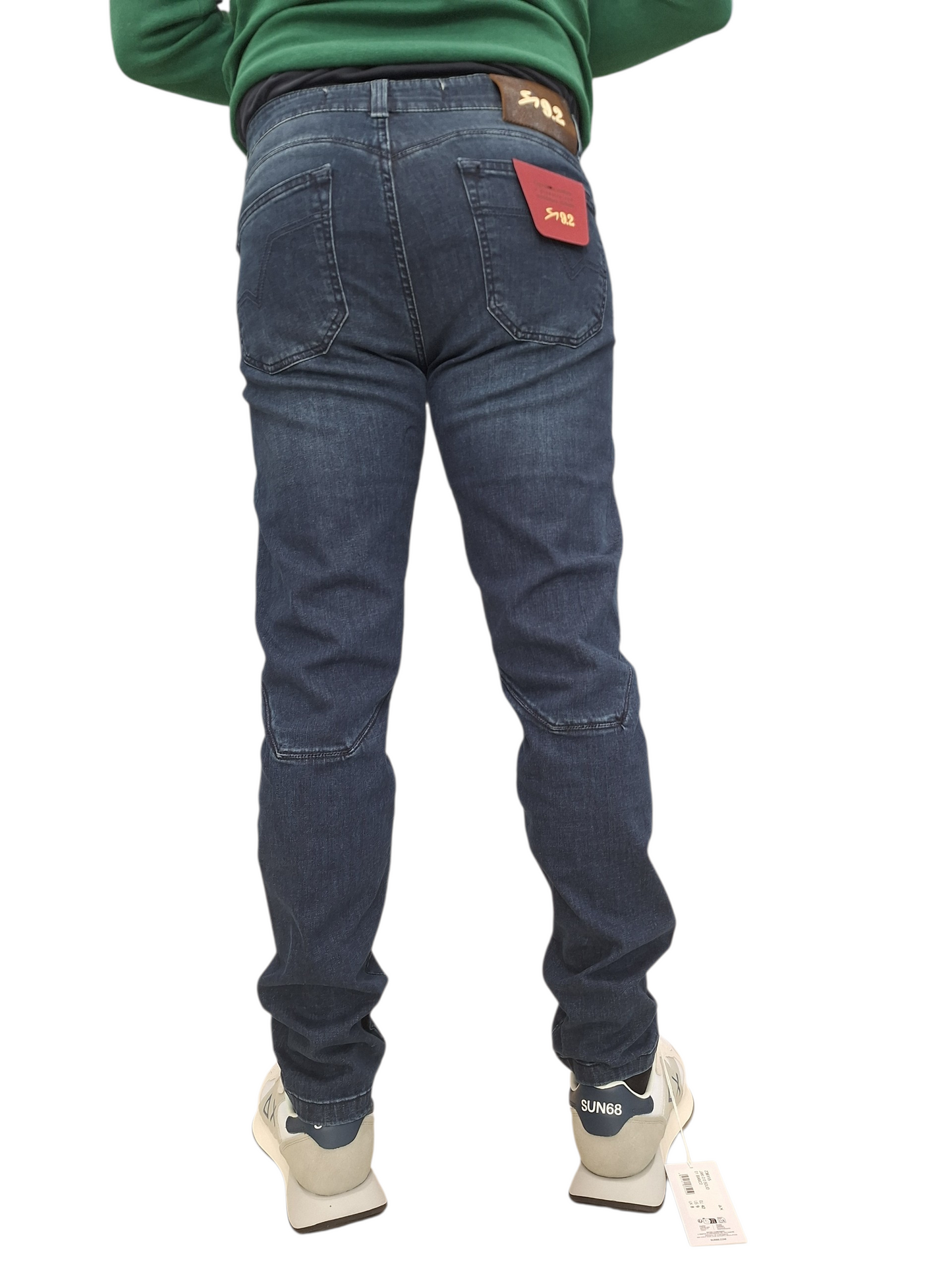 JEANS UOMO 9.2 CARLO CHIONNA ICONICO 5 TASCHE SLIM FIT BLU SCURO
