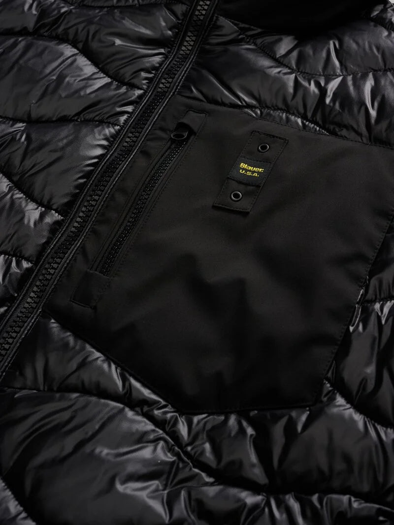 BLAUER PIUMINO UOMO IMBOTTITURA MISTA ALBERT 25WBLUC08078-006355 NERO 999