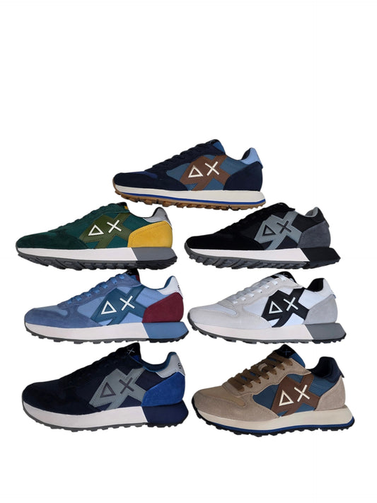 SUN 68 SCARPE Sneaker Jaki 2.0 Solid in nylon e suede Z46121