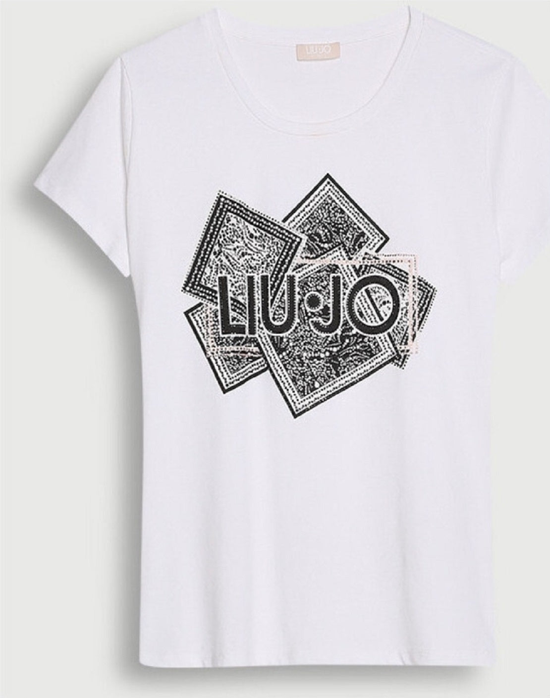 T-SHIRT DONNA LIU JO LOGO STRASS