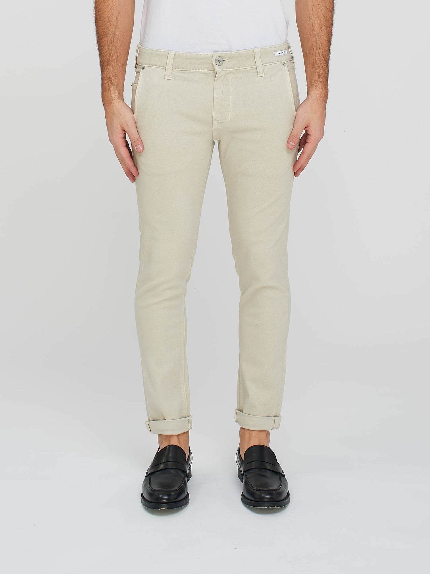 UNIFORM JEANS NEW DENVER SLIM BEIGE TASCA AMERICA