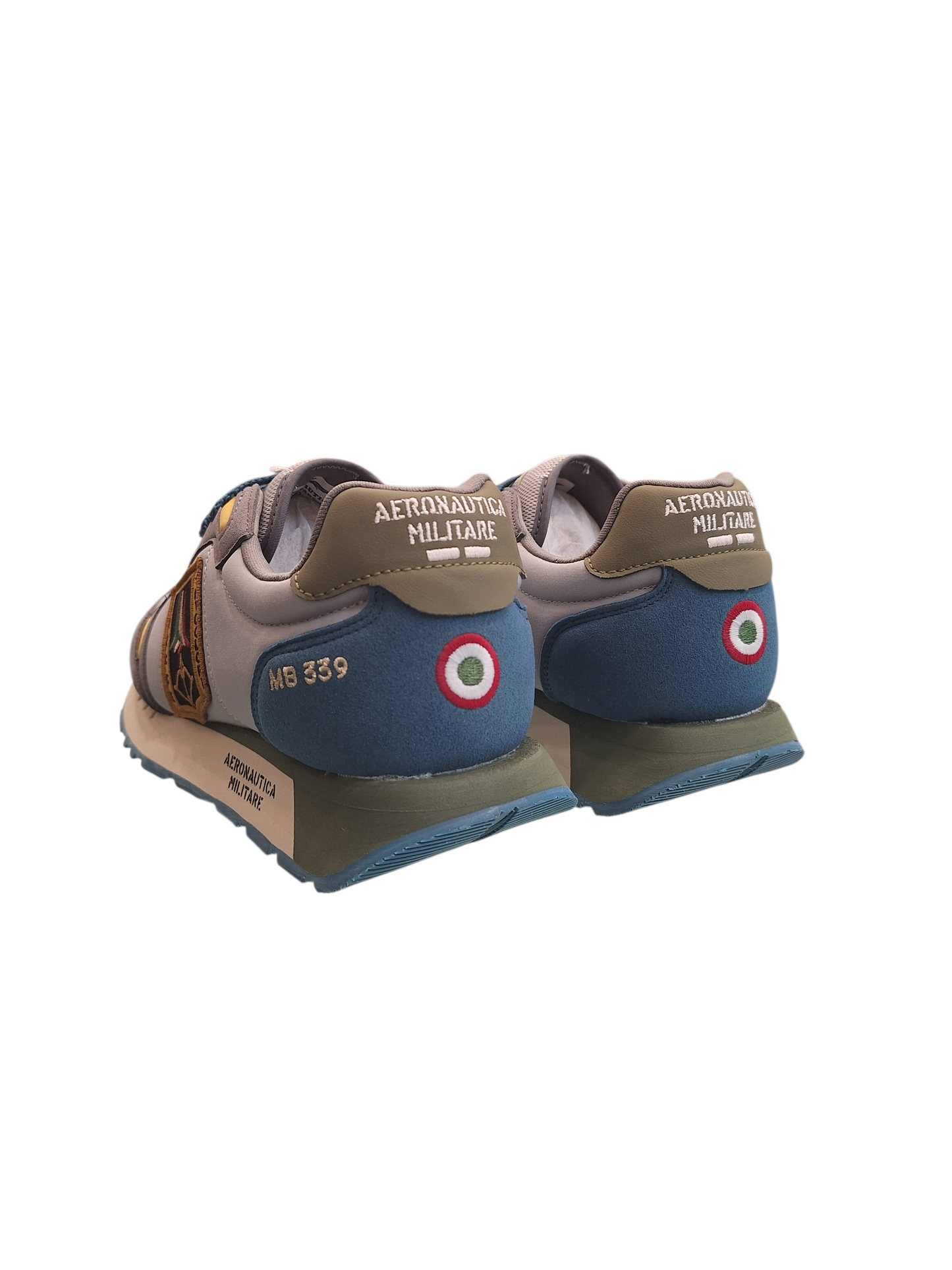 SCARPE UOMO AERONAUTICA MILITARE SNEAKERS RUNNIG FRECCE TRICOLORI GRIGIO