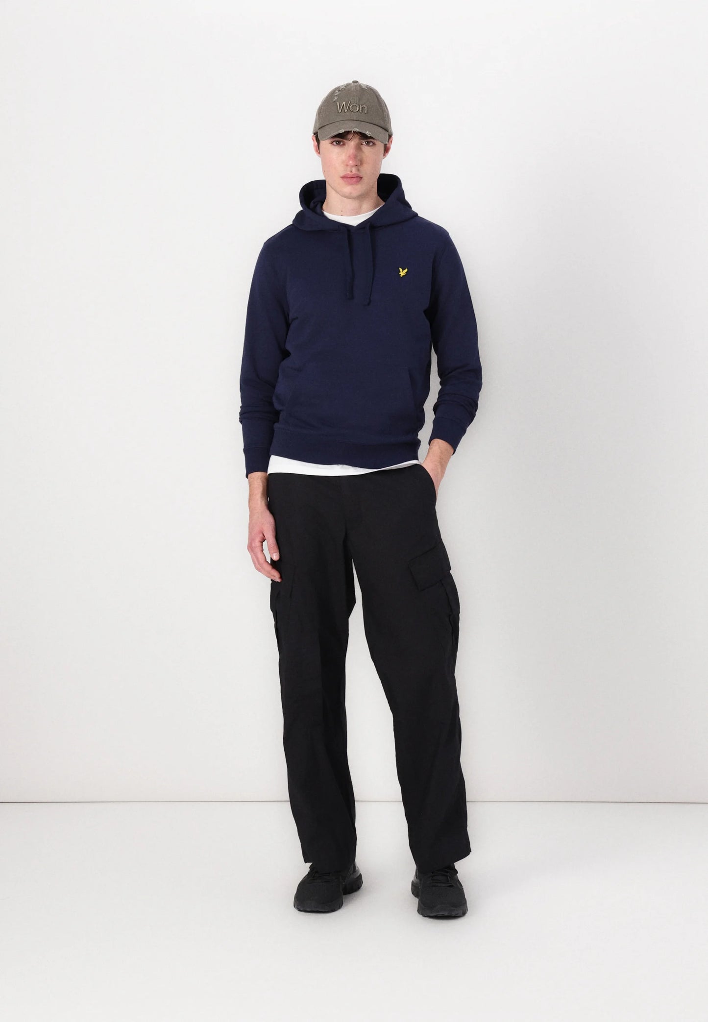 FELPA LYLE & SCOTT CON CAPPUCCIO UNICA TINTA