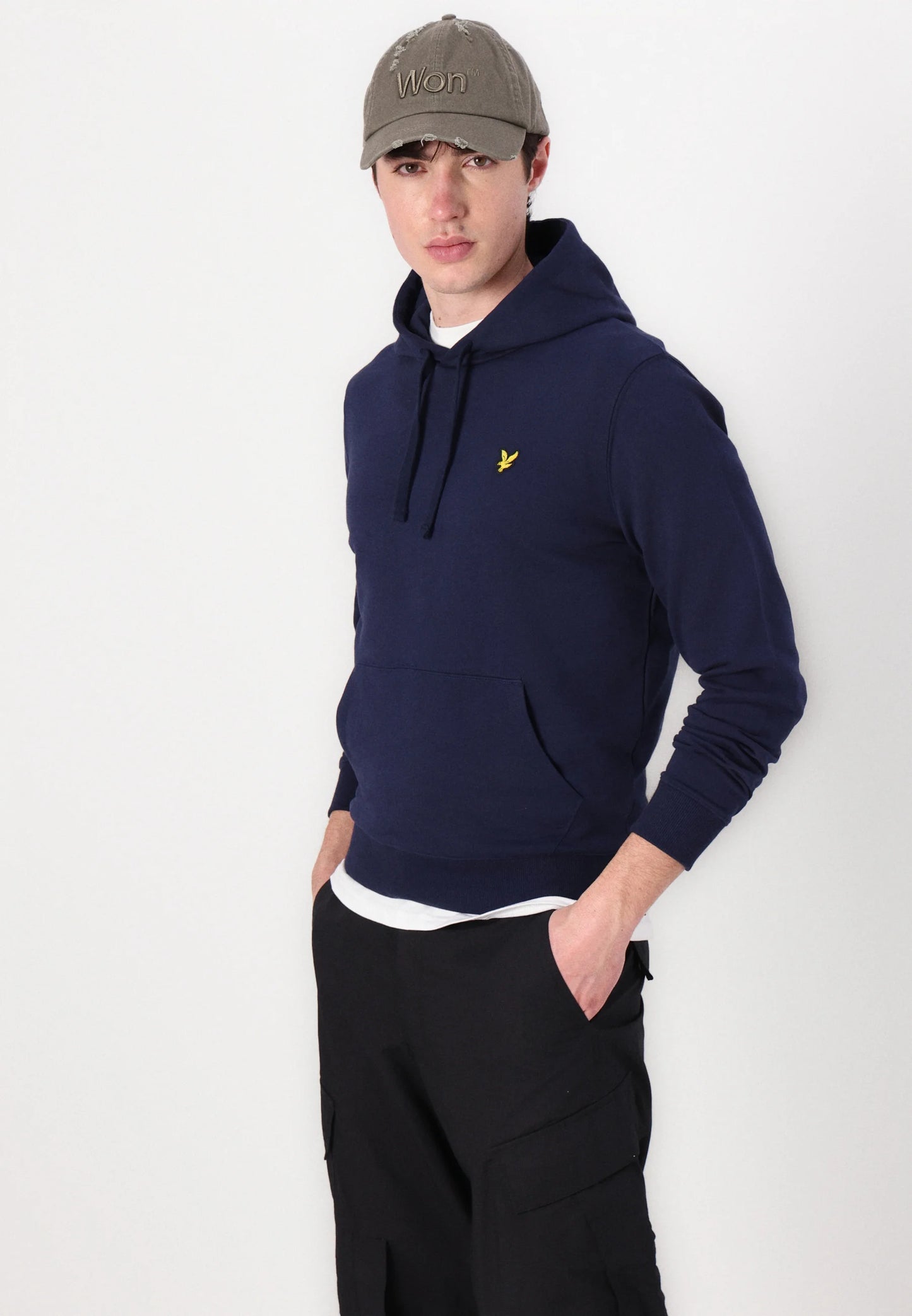 FELPA LYLE & SCOTT CON CAPPUCCIO UNICA TINTA