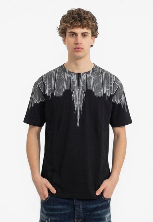 MARCELO BURLON T-SHIRT MEZZA MANICA COUNTY OF MILAN NERO