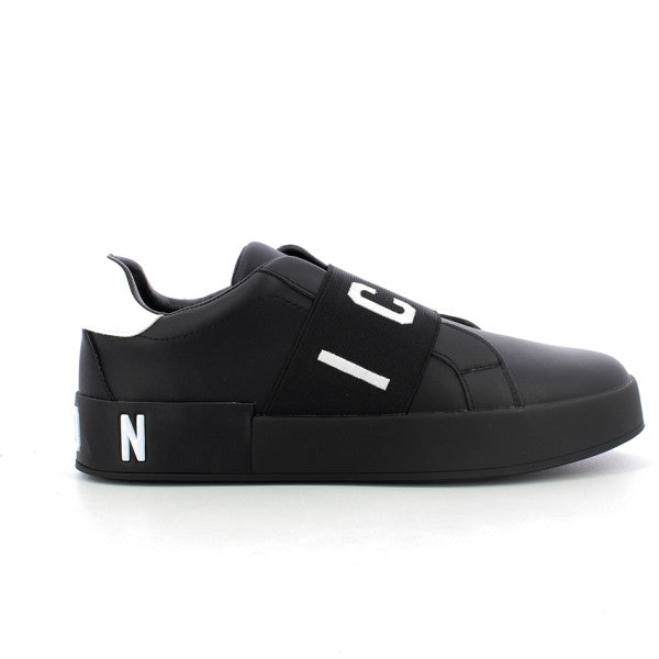 ICON SCARPE UOMO SNEAKERS SLIP ON IC04743SU NERO