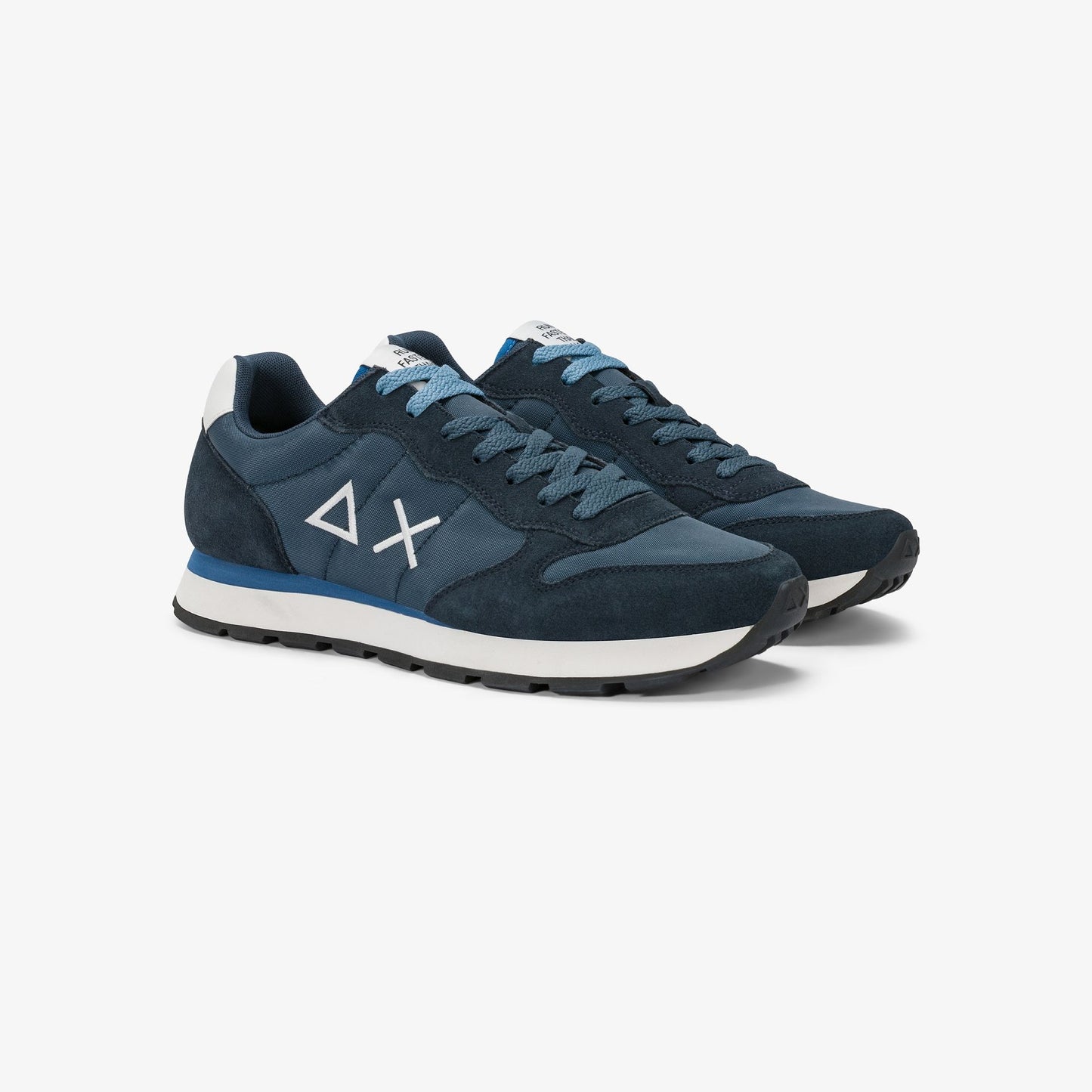 SUN 68 SCARPE Sneaker Tom in nylon e suede blu navy