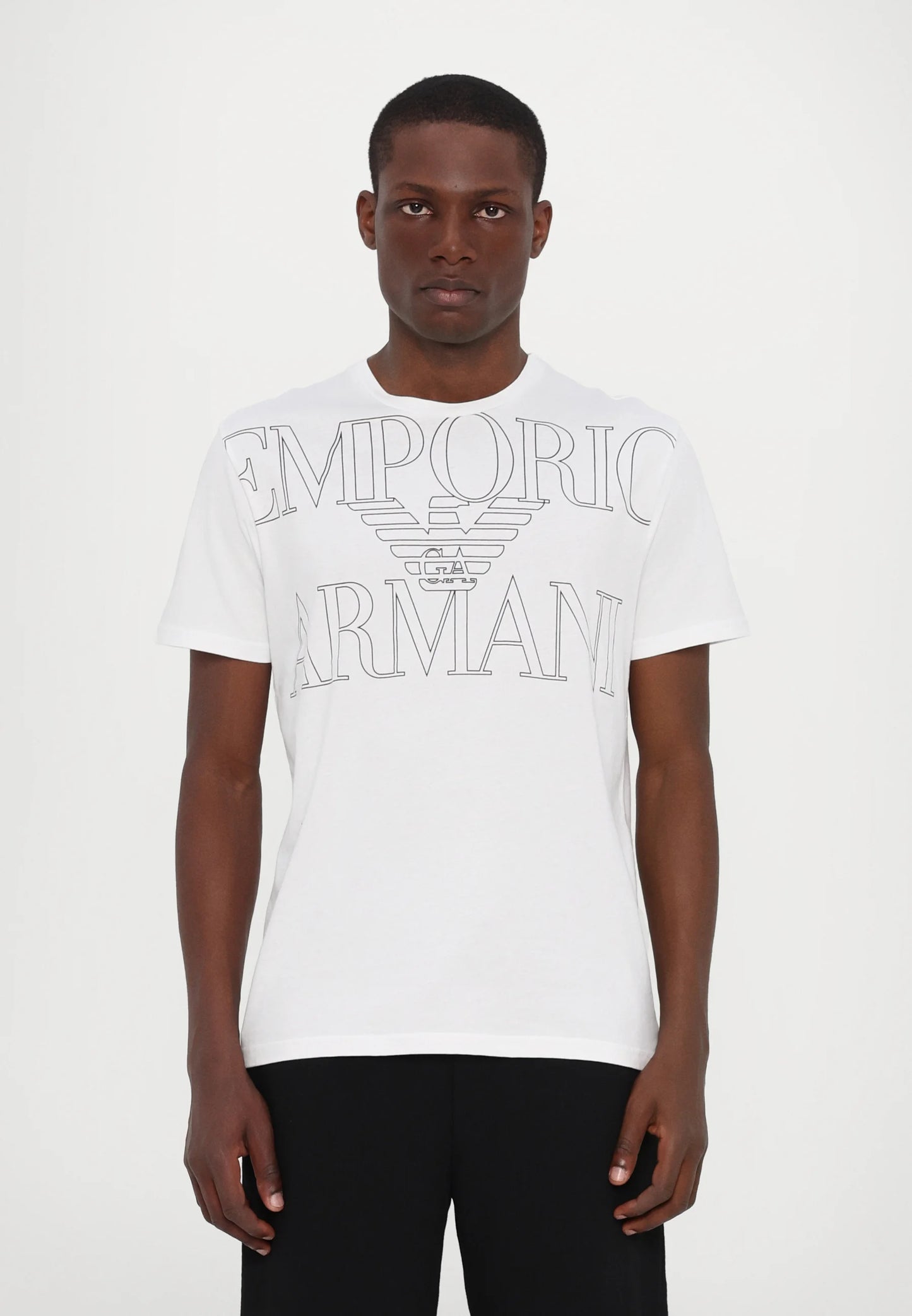T-SHIRT EA7 UOMO MEZZA MANICA EM000574 AF12326 BIANCO 2