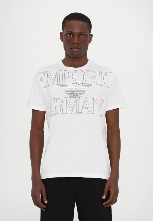 T-SHIRT EA7 UOMO MEZZA MANICA EM000574 AF12326 BIANCO 2