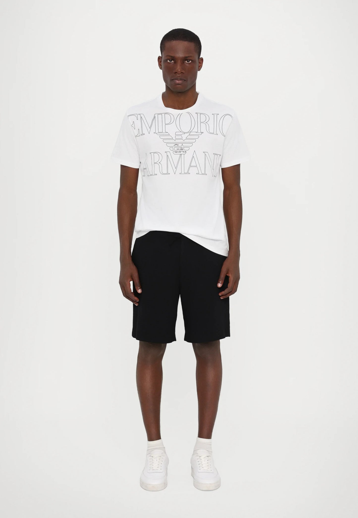 T-SHIRT EA7 UOMO MEZZA MANICA EM000574 AF12326 BIANCO 2
